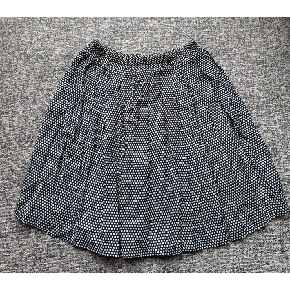 Vintage Navy Skirt Pleated S/M David Dart Elastic Waist Flowy Mini